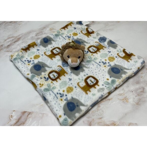 RARE HTF Lila & Jack Safari Elephant Lion Plush Baby Security Blanket Toy - Picture 9 of 11